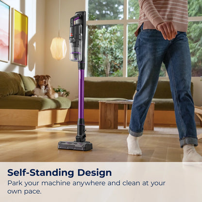 BISSELL PowerClean FurFinder 200W Self-Standing Cordless Stick Vacuum, Carpet, Area Rugs, Hard Floor, Upholstery, Strong Suction, Removeable Battery, LED Headlights, Up to 40 minute run time, 4031