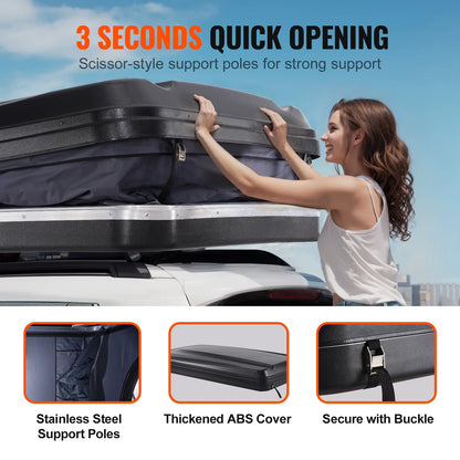 KFFKFF Hard Shell Rooftop Tent, Naturnest Model for 2-3 People, Includes Thick Mattress and Telescopic Ladder, Waterproof and Windproof, Suitable for Jeep, SUV, Van, and Pickup Trucks