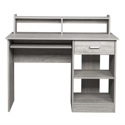 Ktaxon Computer Desk Home Office Workstation Laptop Table Drawer Shelf Furniture White