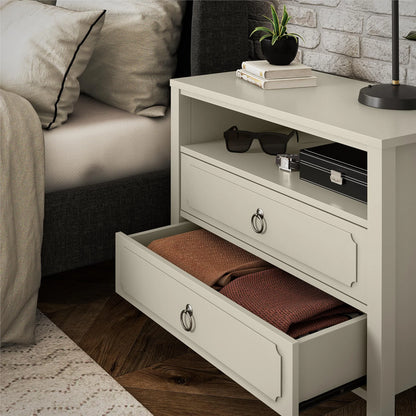 Her Majesty 2 Drawer Nightstand, Mustard Yellow