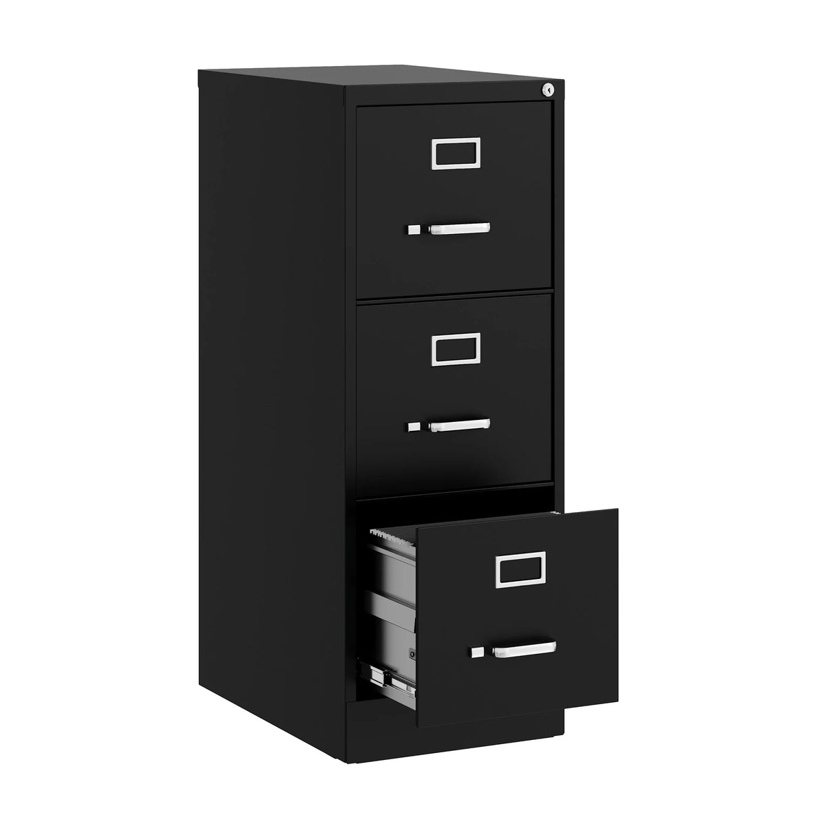Hirsh 22" Deep 3 Drawer Letter Width Vertical File Cabinet, Commercial Grade, Gray