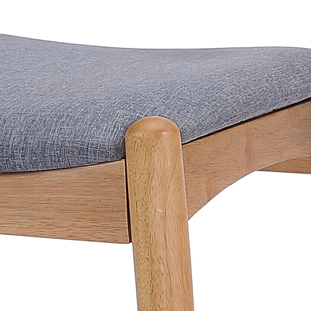 GDF Studio Virgil Mid Century Modern Fabric Upholstered Dining Chairs, Set of 2, Charcoal and Walnut