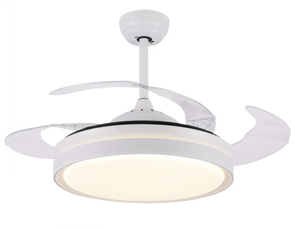 42" Retractable LED Ceiling Fan with Remote Control and Light Kit Included