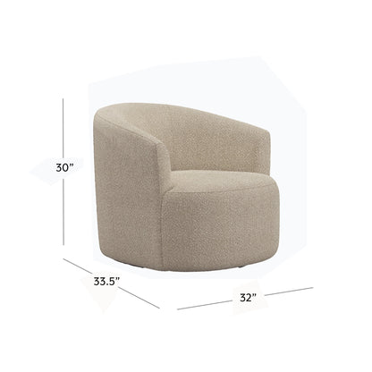 Mainstays Boucle Swivel Accent Chair, Taupe