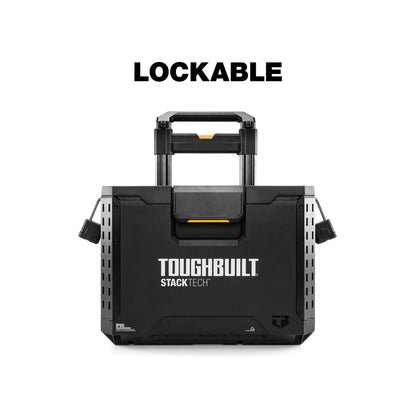 ToughBuilt Portable 2-in-1 Rolling Tool Box with Wheels & Stackable Design