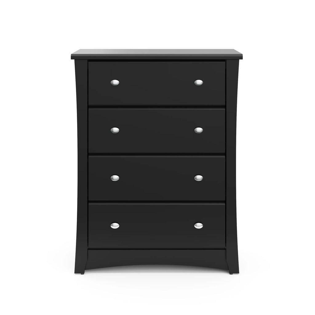Storkcraft Crescent 4 Drawer Childrens Nursery Dresser, Espresso