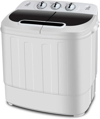 Compact Mini Twin Tub Washing Machine Portable 13lbs Laundry Washer and Dryer