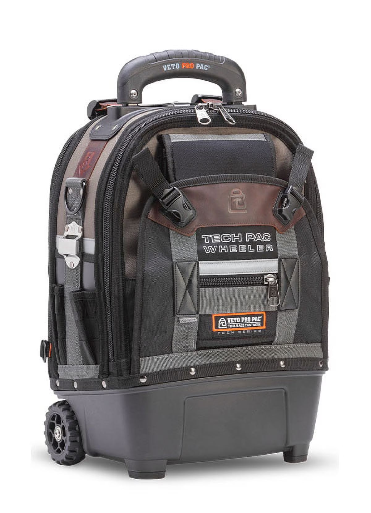 VETO Waterproof Tool Bags with Wheels, Polypropylene Plastic Black