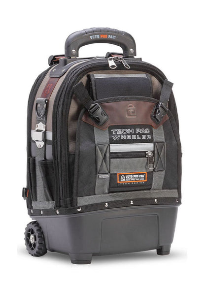 VETO Waterproof Tool Bags with Wheels, Polypropylene Plastic Black