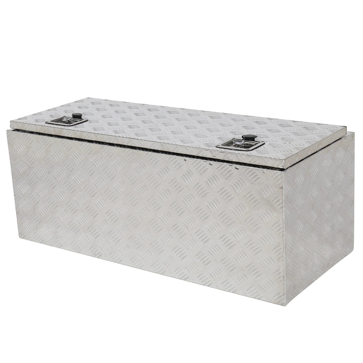 GZXS 36" Aluminum Storage Box Truck Underbody Toolbox Trailer RV Tool Heavy Duty Aluminum Tool RV ATV Trailer Storage Boxes W/Locks Keys Silver (36" x 18" x 17")