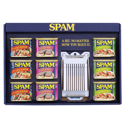 SPAM Variety Gift Set, 9 Tins With Slicer, 108 oz. Total