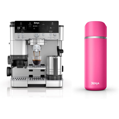 Ninja Luxe Cafe Premier Series, Stainless Steel Espresso Machine and Drip Coffee Maker with integrated Coffee Grinder and Milk Frother, ES601