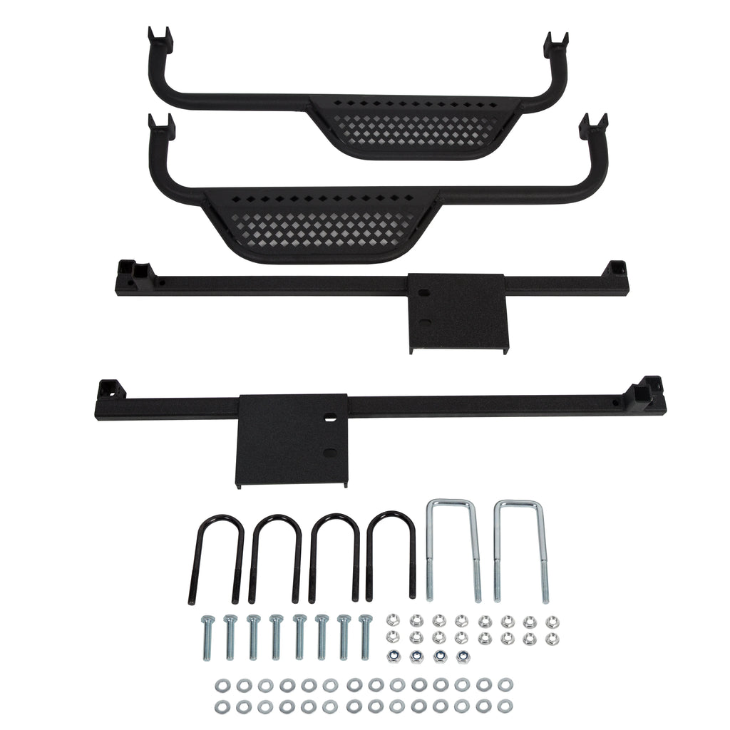 Kojem Steel Armor Nerf Bars With Brackets Step Down for Club Car DS Golf Carts 1982-UP (will not fit 2004-Up Club Car ��
