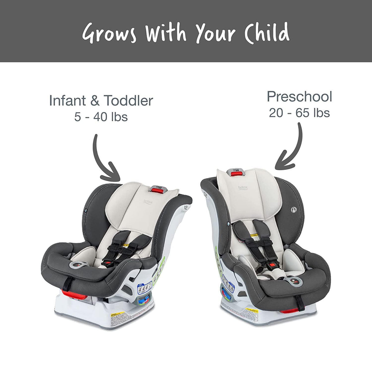 Britax Marathon Clicktight Convertible Car Seat. Mod Ivory SafeWash