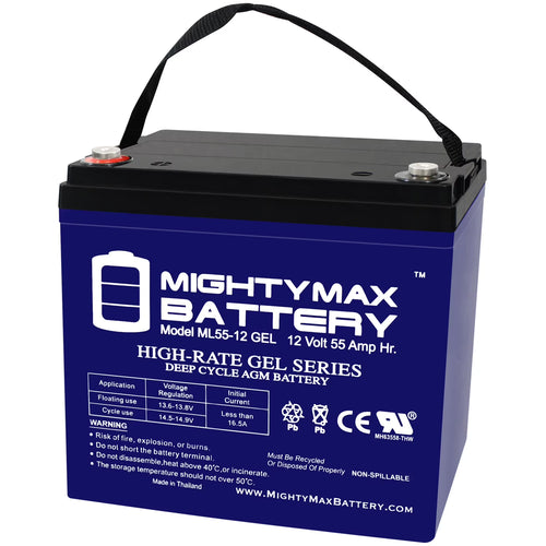 12V 55AH GEL Scooter Wheelchair Mobility Deep Cycle Battery