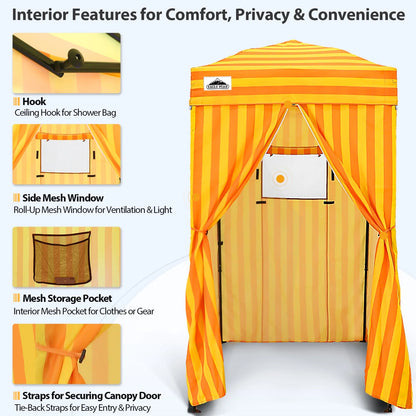 EAGLE PEAK Flex Ultra Compact 4 ft x 4 ft Pop-up Changing Room Canopy, Portable Privacy Cabana