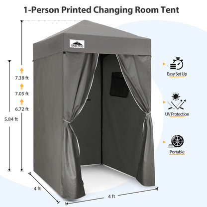 EAGLE PEAK Flex Ultra Compact 4 ft x 4 ft Pop-up Changing Room Canopy, Portable Privacy Cabana
