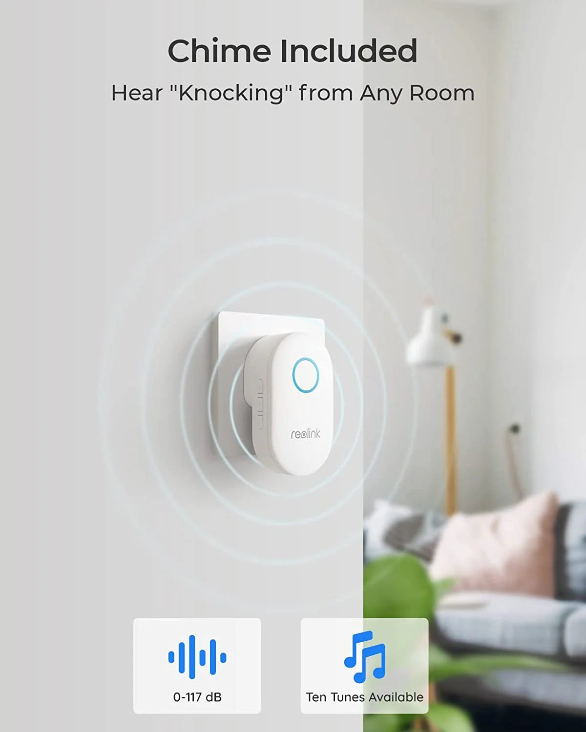 Reolink 2K 5MP Video Doorbell Camera 5G Wifi Security Home Doorbell Chime, Person &Package Detection