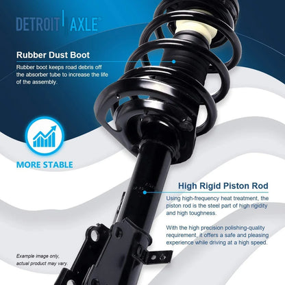 Detroit Axle - Front Struts Sway Bars kit for V6 2009-2018 Dodge Journey Complete 2 Struts w/Coil Spring 2 Front Sway Bar Links 2010 2011 2012 2013 2014 2015 2016 2017 Replacement Struts Assembly
