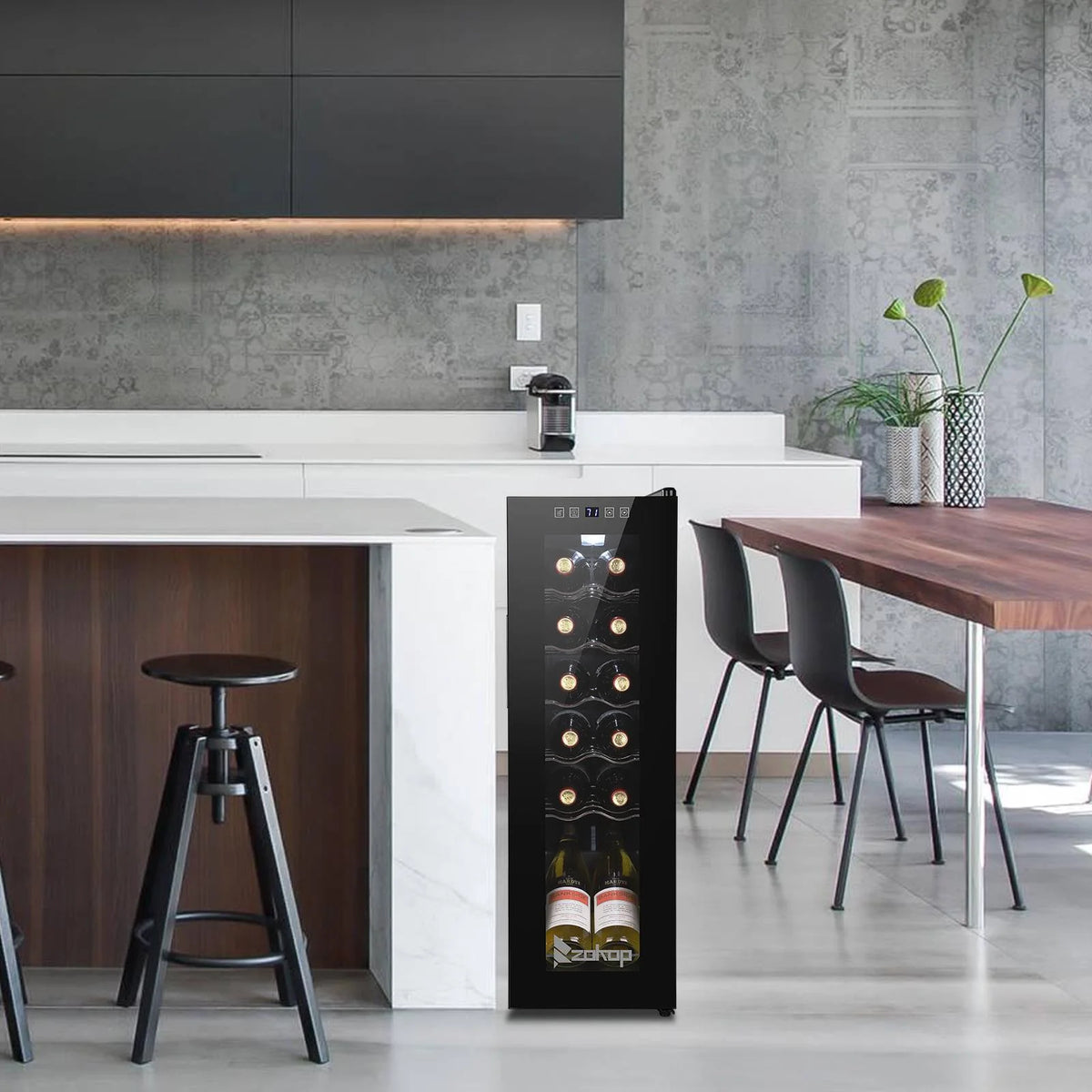 Ktaxon 18 Bottle Compressor Wine Cooler Freestanding Wine Fridge, Fast Cooling, Low Noise