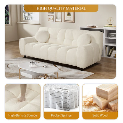 Rophefx 2-Seat Corduroy Deep Seat Cloud Sofa Couch for Living Room, Bedroom