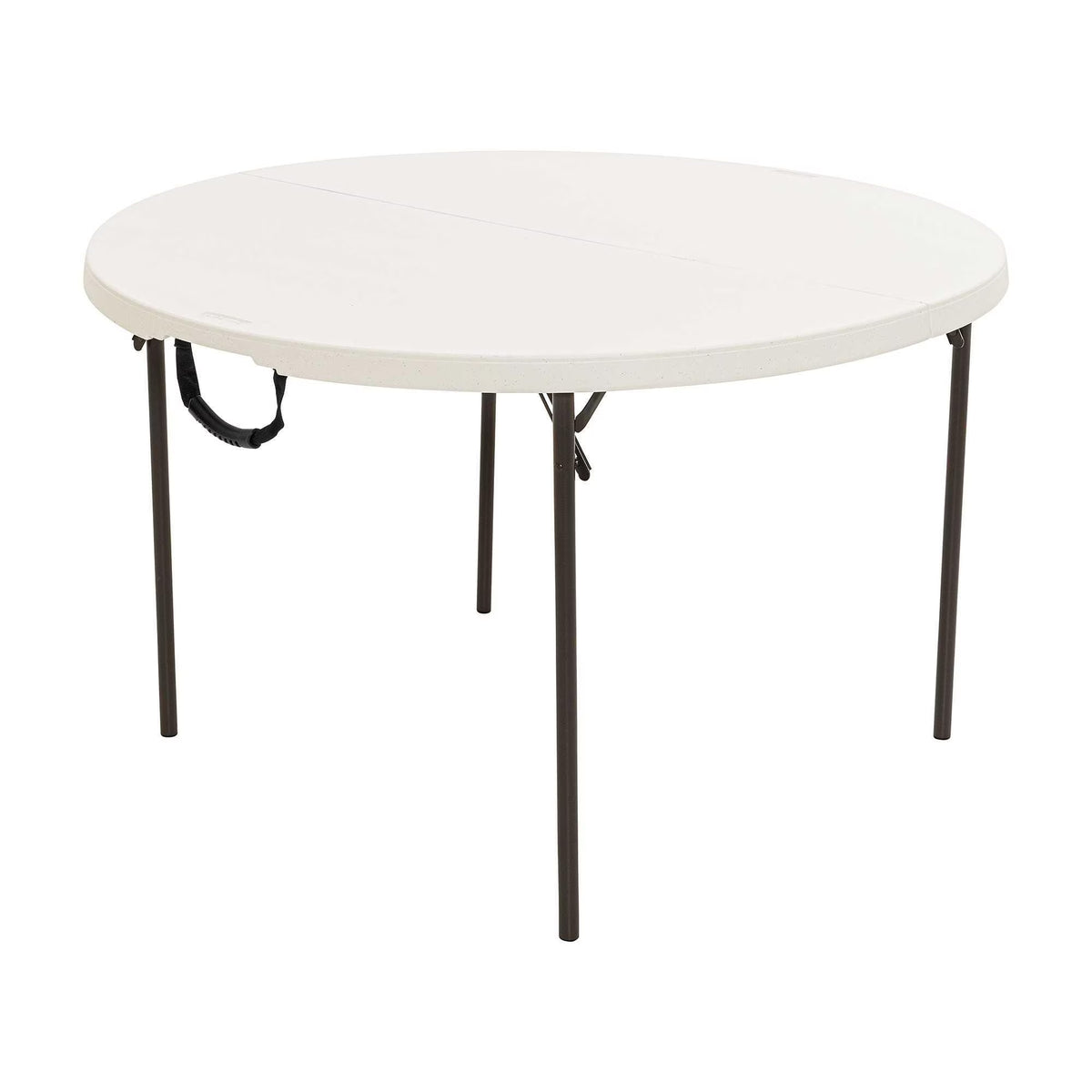Lifetime 48 inch Round Fold-in-Half Table, Indoor/Outdoor Essential, White Granite (280064)