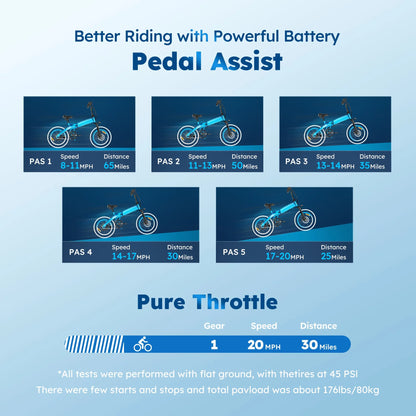 Alpha Joy Electric Bike for Adults 20", Rated 500W E-Bike 48V 13AH UL2849