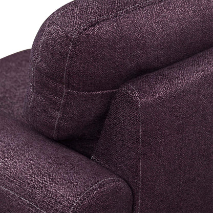 Aukfa 3 Piece Sectional Sofa, Living Room Couch with Storage Ottoman&Cup Holder, Linen, Right Hand, Purple