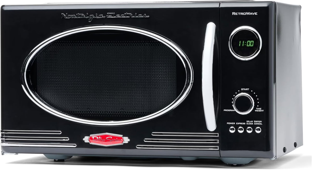 Nostalgia Retro 0.9 Cu. ft. 800-Watt Countertop Microwave Oven, Aqua
