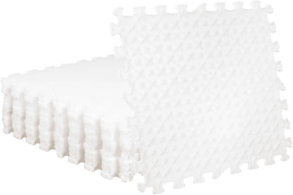 kasifei Hockey Synthetic Ice Tiles, 12 Pack 18" x 18" Hockey Flooring Tiles, Expandable Hockey Training Surface, Easy to Assemble