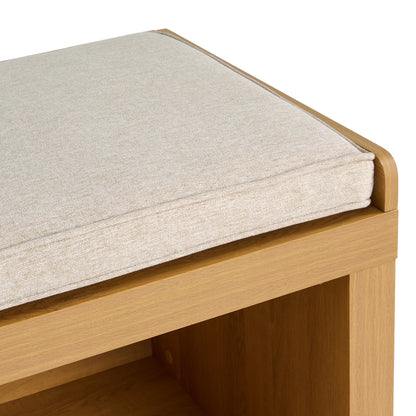 Better Homes & Gardens 3-Cube Storage Bench, White Texture