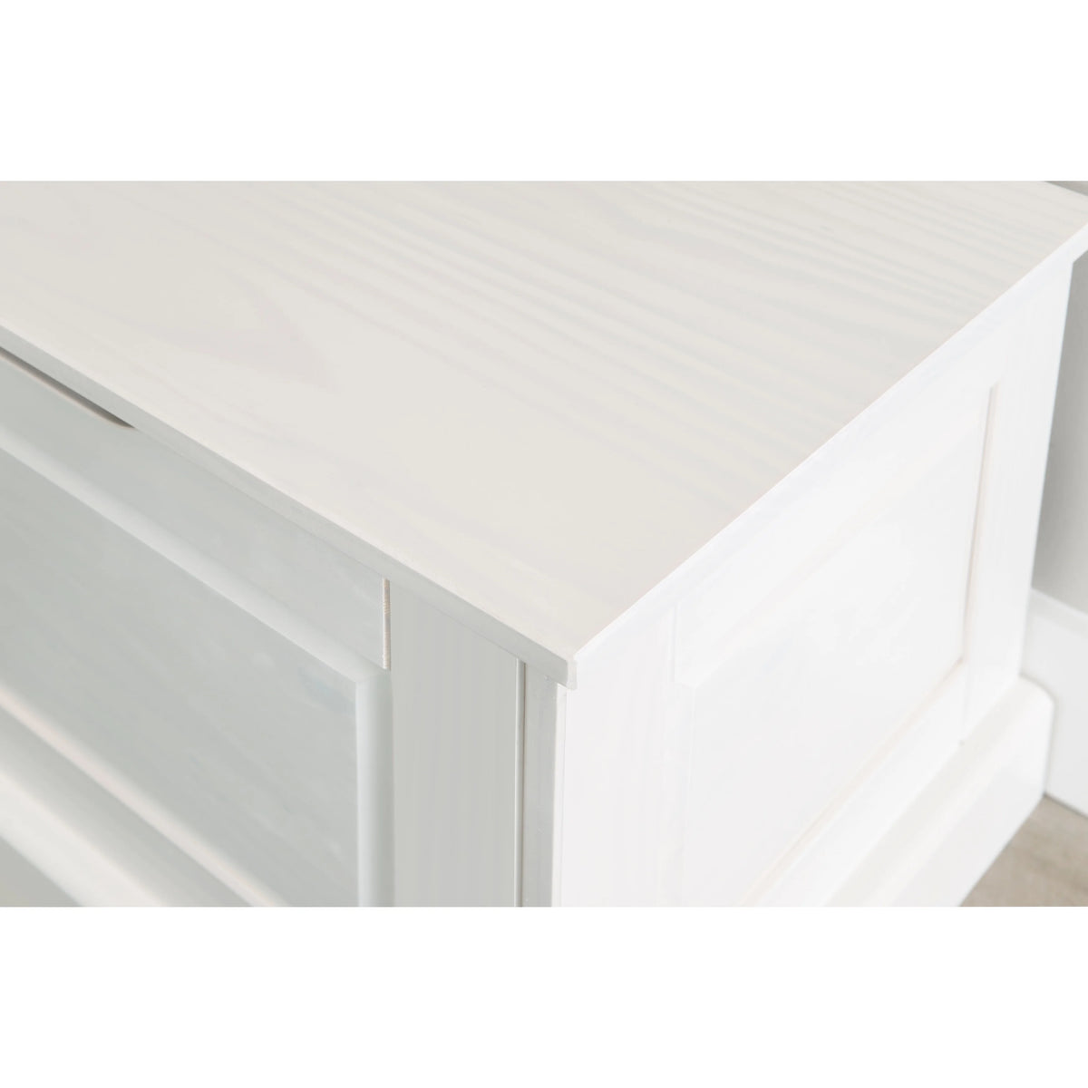 Linon Nook Bench Collection L-Shaped Wood Farmhouse Breakfast Bench with Hidden Storage, White