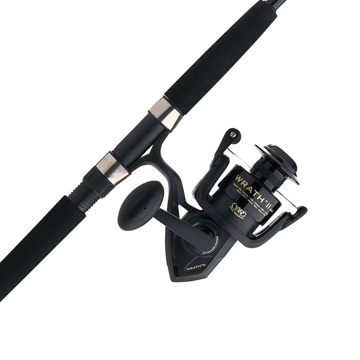 PENN Wrath II Fishing Spinning Combos, 7' Medium Heavy Rod, 5000 Reel