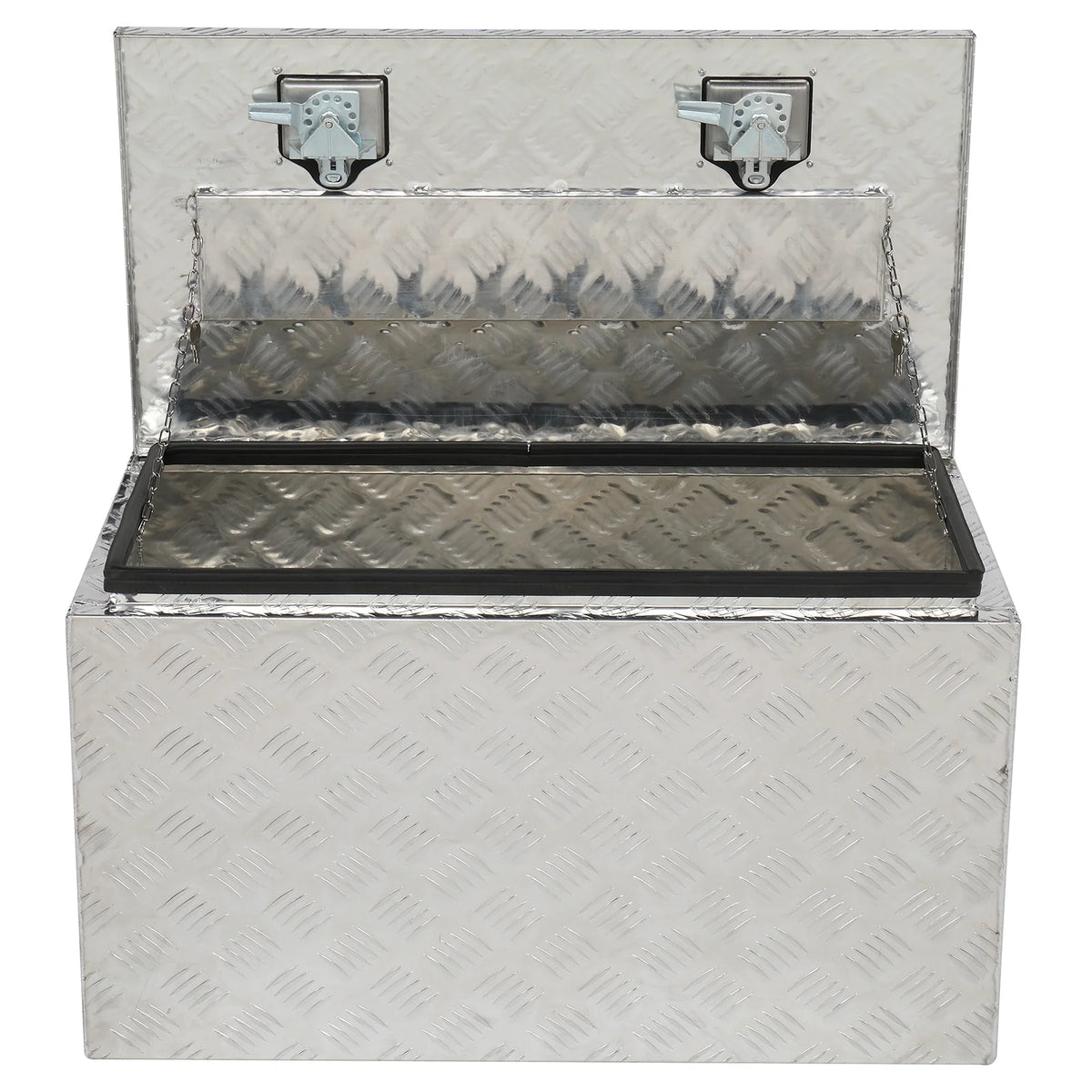 GZXS 36" Aluminum Storage Box Truck Underbody Toolbox Trailer RV Tool Heavy Duty Aluminum Tool RV ATV Trailer Storage Boxes W/Locks Keys Silver (36" x 18" x 17")