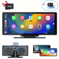 10.26�� Wireless Apple Carplay Screen with Android Auto, 4K Dash Cam, Backup Camera, Bluetooth, GPS, Voice Control