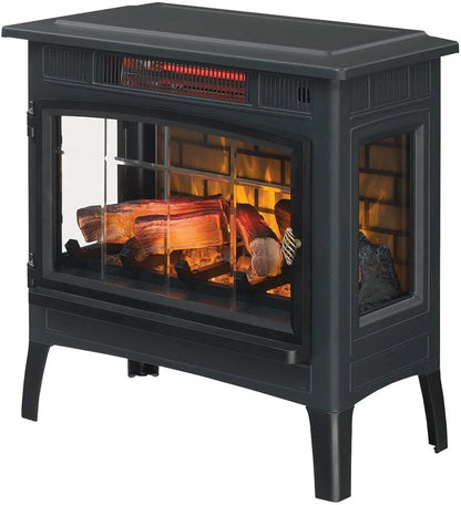 Duraflame 3D Black Infrared Electric Fireplace Stove with Remote Control - DFI-5010-01
