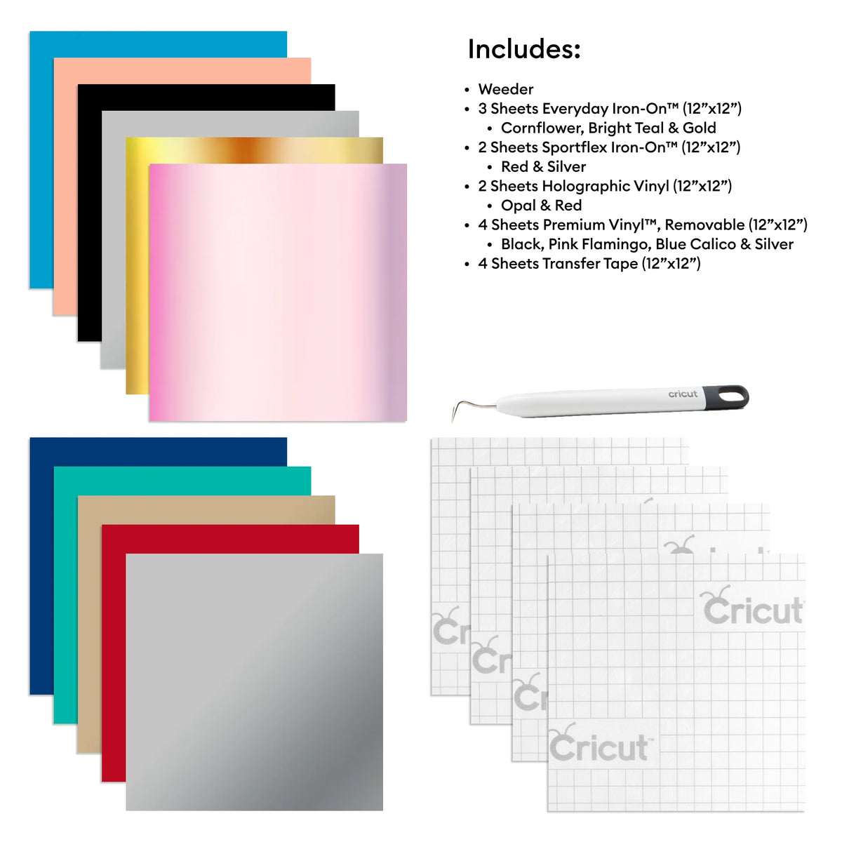 Cricut Maker 3 Electric Die-Cutting Machine with Rainbow Vinyl and Tools Bundle