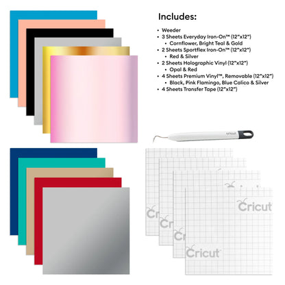 Cricut Maker 3 Electric Die-Cutting Machine with Rainbow Vinyl and Tools Bundle