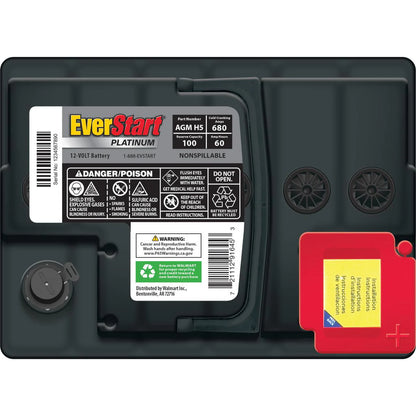 EverStart Platinum BOXED AGM Automotive Battery, Group Size H5 12 Volt, 680 CCA
