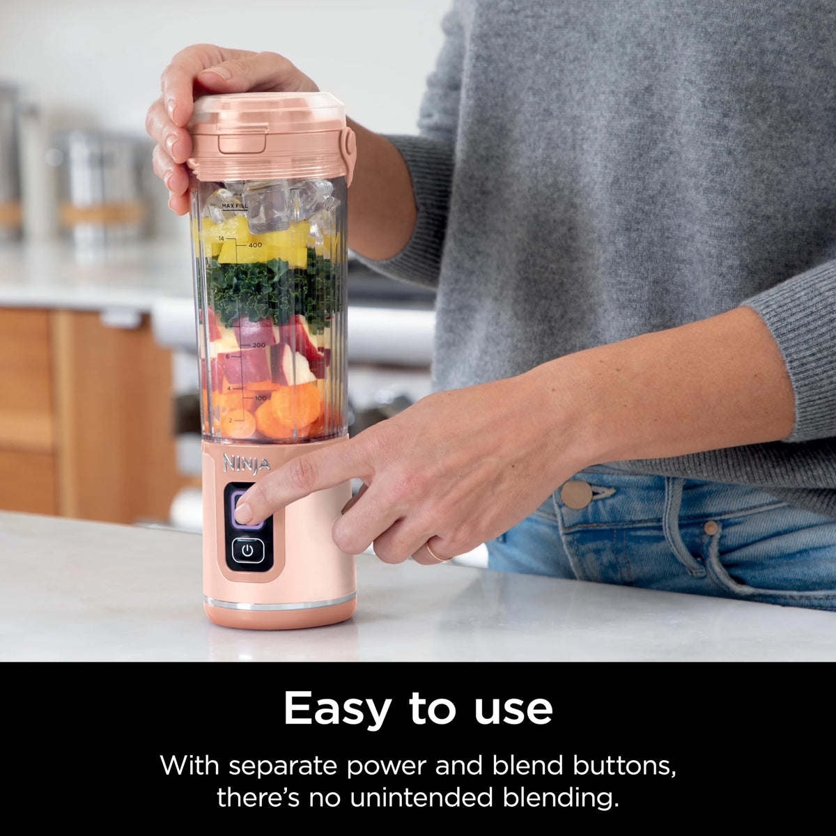 Ninja Blast Portable Blender, Cordless, 18oz. Vessel, Personal Blender for Shakes & Smoothies, BPA Free, Leakproof Lid & Sip Spout, USB-C Rechargeable, Dishwasher Safe Parts, Metallic Purple,