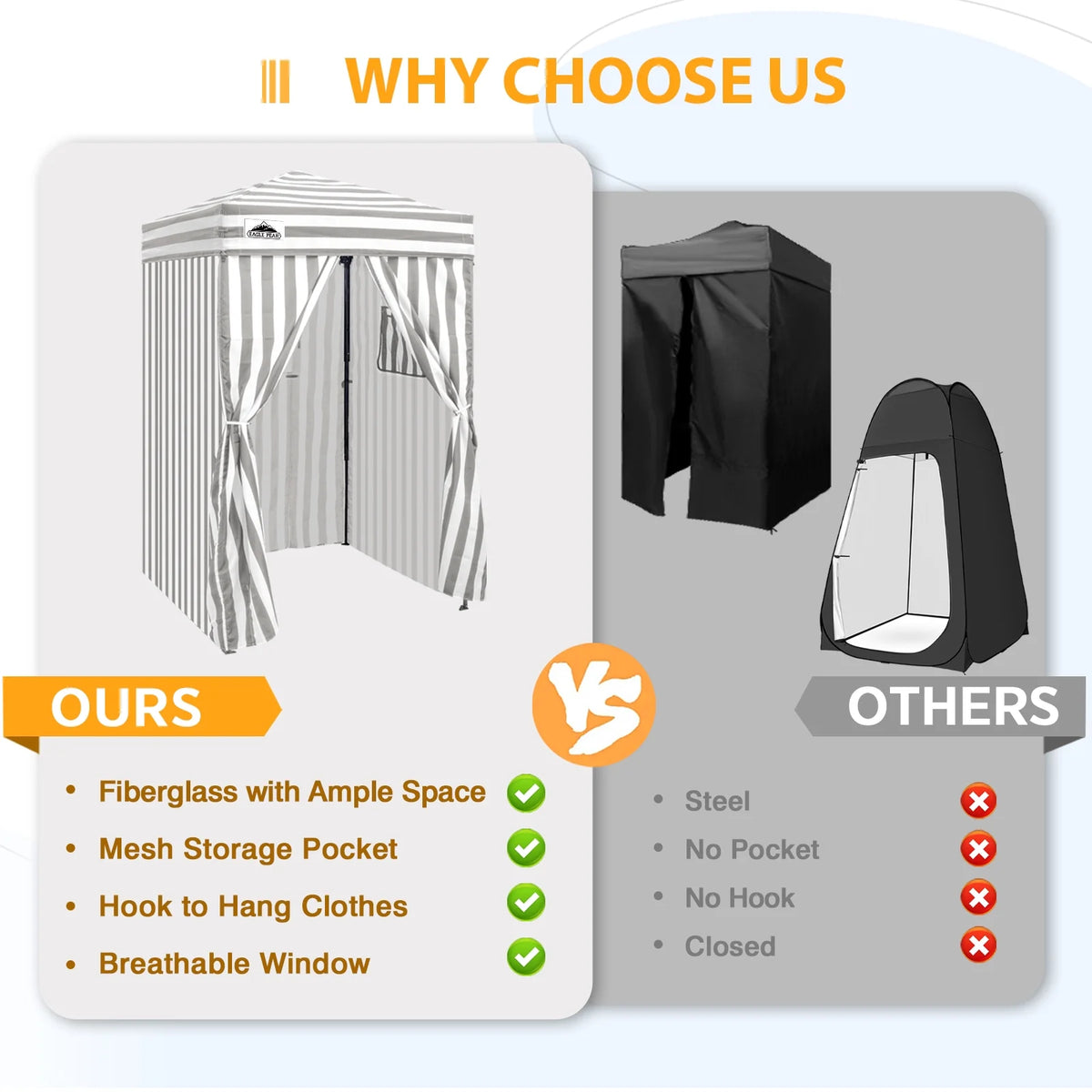 EAGLE PEAK Flex Ultra Compact 4 ft x 4 ft Pop-up Changing Room Canopy, Portable Privacy Cabana