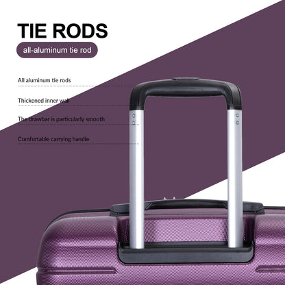 Tripcomp Hardside Luggage Set 3-Piece Set (21/25/29) Lightweight Suitcase 4-Wheeled Suitcase Set(Purple)