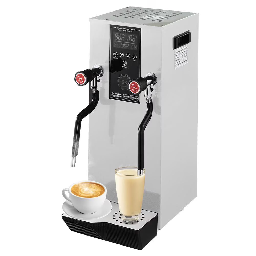 Commercial Milk Frother, 110V 1400W Automatic Foam Machine with LED Display for Coffee Shops (Black)