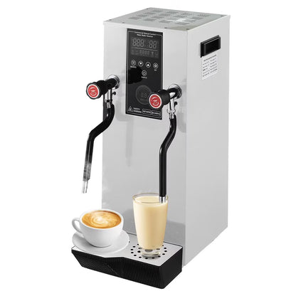 Commercial Milk Frother, 110V 1400W Automatic Foam Machine with LED Display for Coffee Shops (Black)