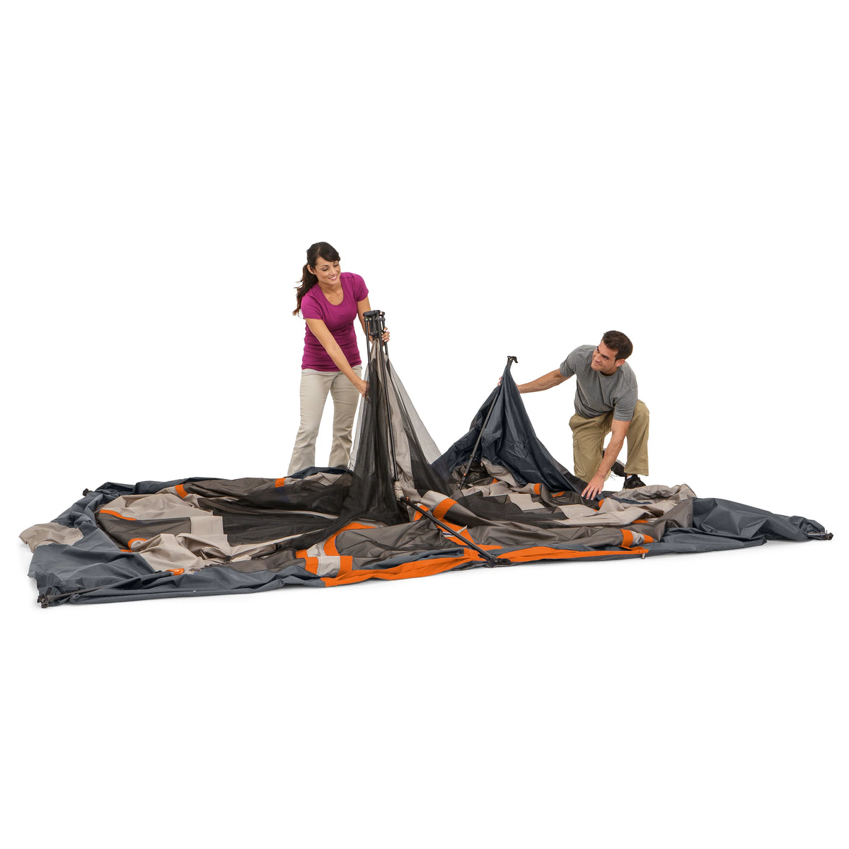 Ozark Trail 10-Person Instant Cabin Tent �C 2-Room Family Camping Tent with Rainfly