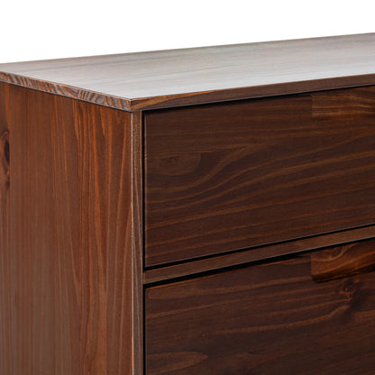 Walker Edison Sonoma 6-Drawer Solid Wood Caramel Dresser