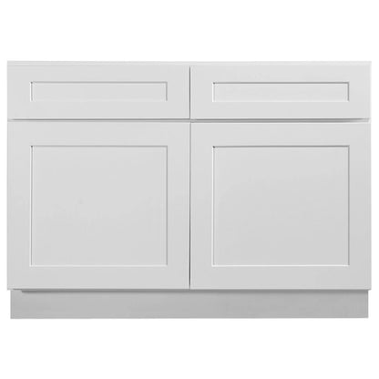 Design House Brookings Ready to Assemble Wood Shaker 2-Door and 2-Drawer Kitchen Base Cabinet (48 x 34.5 x 24), Sherwin Williams? White
