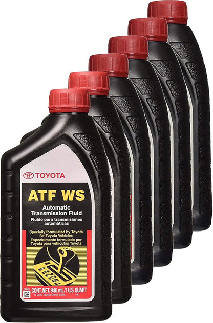Toyota 00289-ATFWS Automatic Transmission Fluid, 192 Ounces, 6 Pack