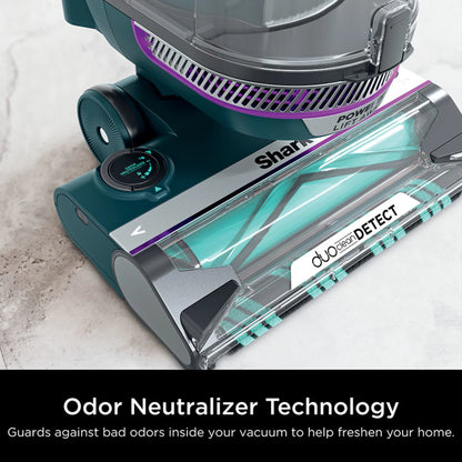 Shark POWERDETECT Upright Vacuum, Pet-Friendly, Two Brushroll System, Powerful Suction, DuoClean Detect, Self-cleaning Brushroll, Odor Neutralizer, LED Lights, AZ4000 Black/Teal