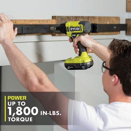 ONE+ 18V Cordless 2-Tool Combo Kit with Drill/Driver, Impact Driver, (2) 1.5 Ah Batteries, and Charger